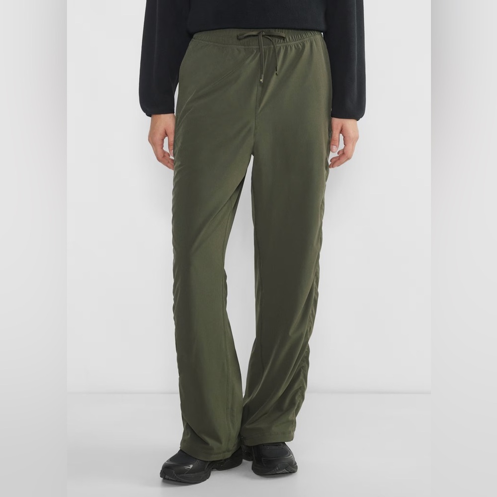 Aritzia Size S Golden MoveTech Brisk Pants Track Lined Dark Olive Green - Picture 2 of 16